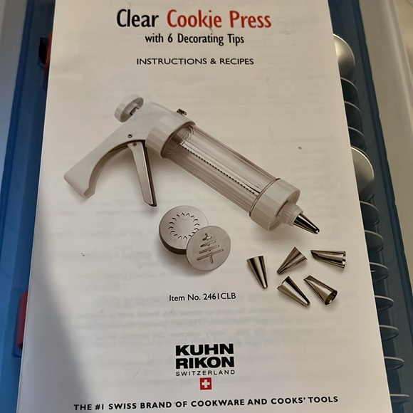 Kuhn Rikon Switzerland Professional Cookie Press and Decorating tips - Picture 2 of 13